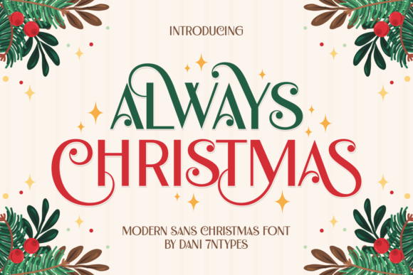 Always Christmas: A Festive Display Font for Web Design