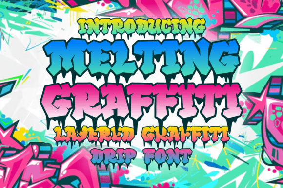 Bring Urban Flair to Your Designs with Melting Graffiti Font