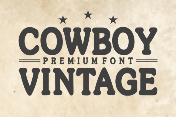 Cowboy Vintage: A Bold Display Font for Web Design