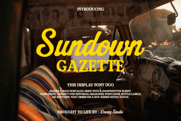 Enhance Your Brand with Sundown Gazette Duo Font