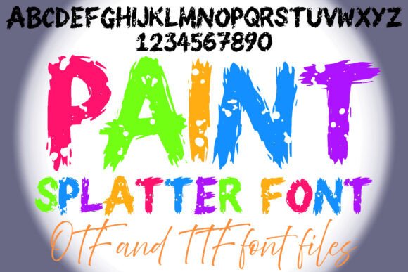 Paint Splatters: A Bold and Energetic Display Font for Web Design