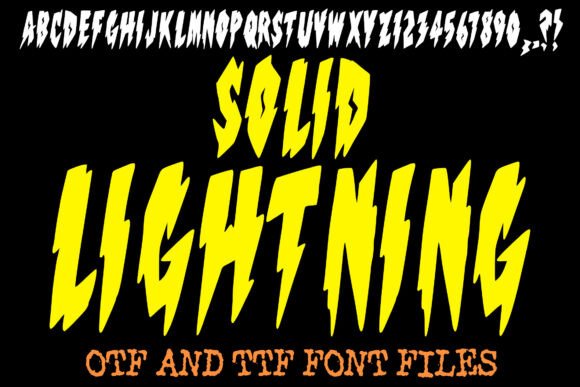Unleashing Energy with Solid Lightning Font