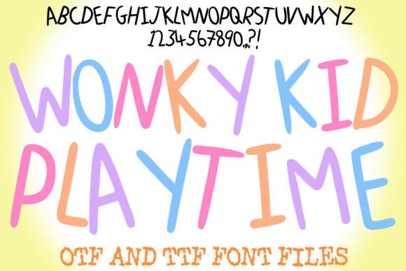 Wonky Kid Playtime: A Charming Handwritten Font for Web Design